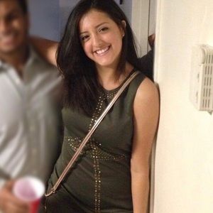 Dark olive green dress